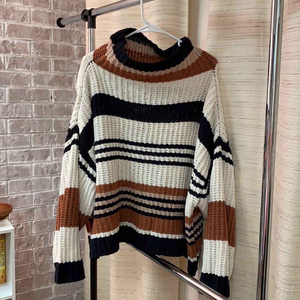 Striped oversized sweater, gently used